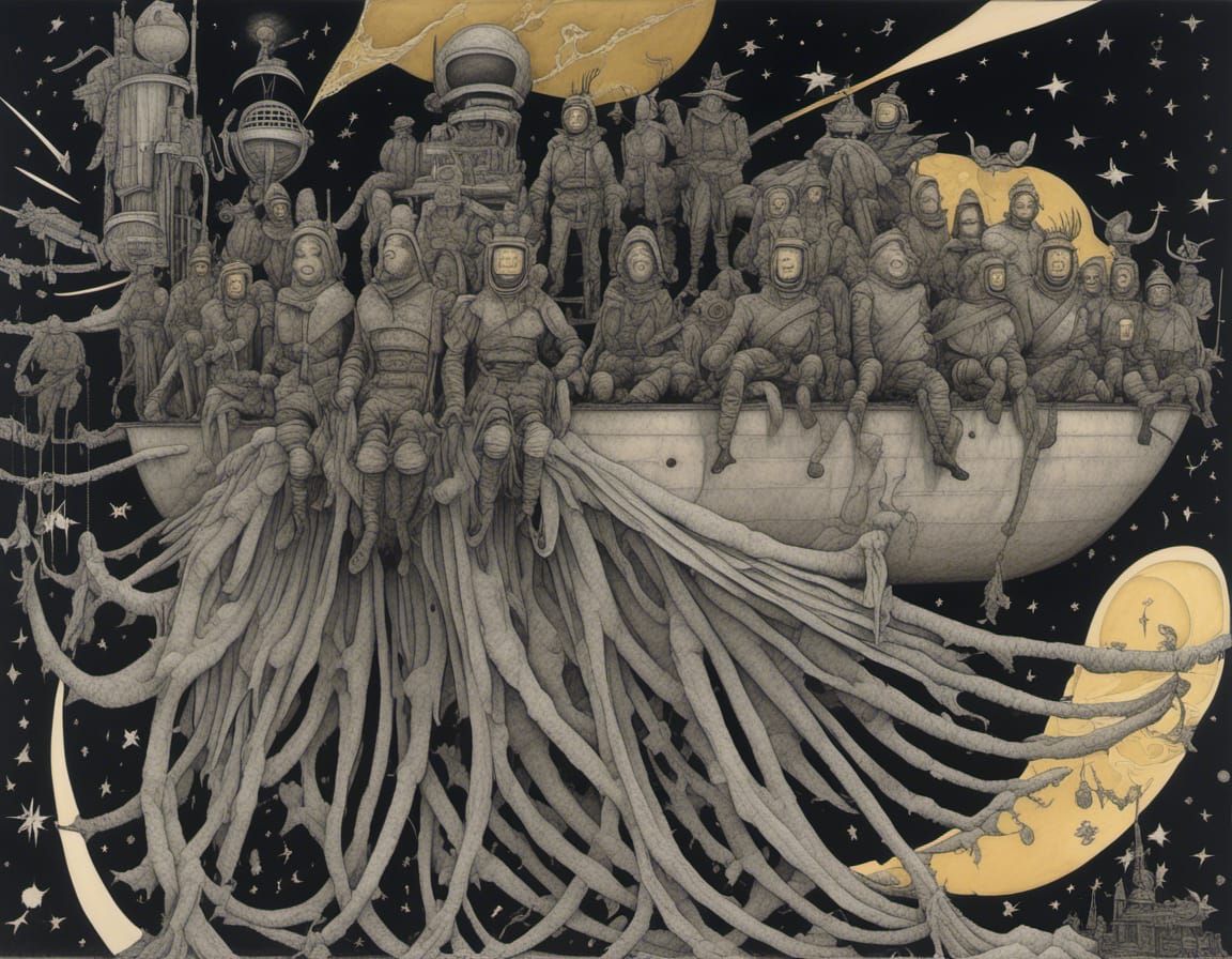 Surreal Hope Display in Starless Blackness