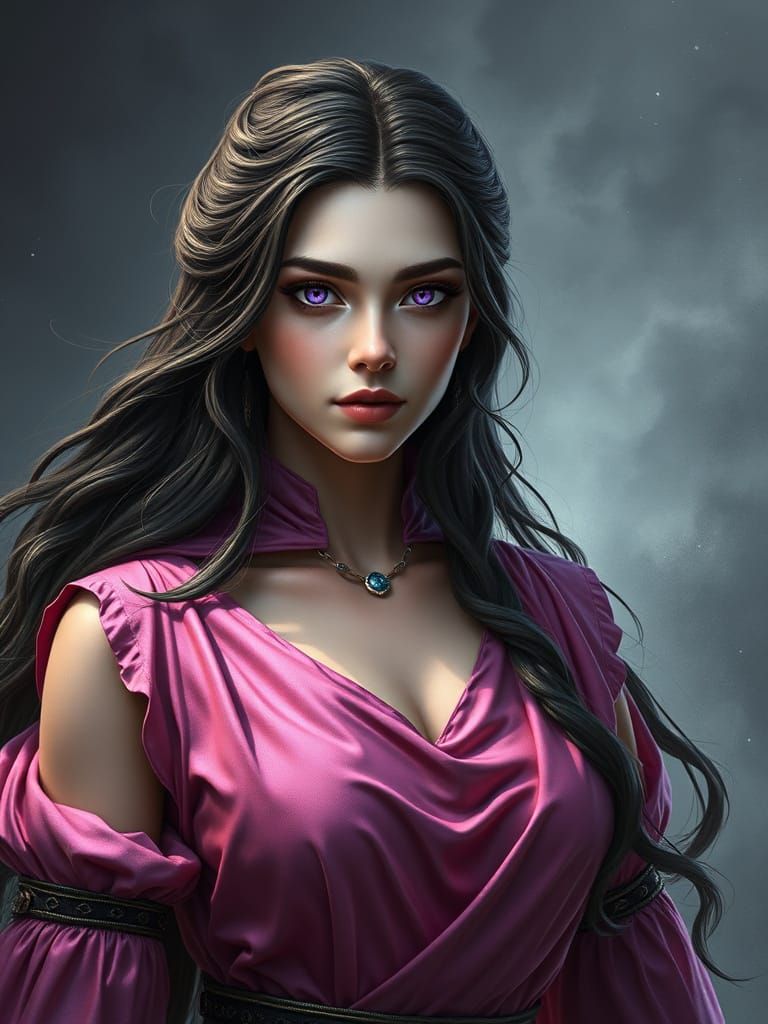 Medieval Fantasy Princess in Lavender Hues