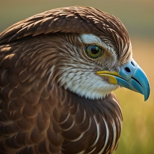 Hen with Exaggerated Features in Hyper-Realistic Photo