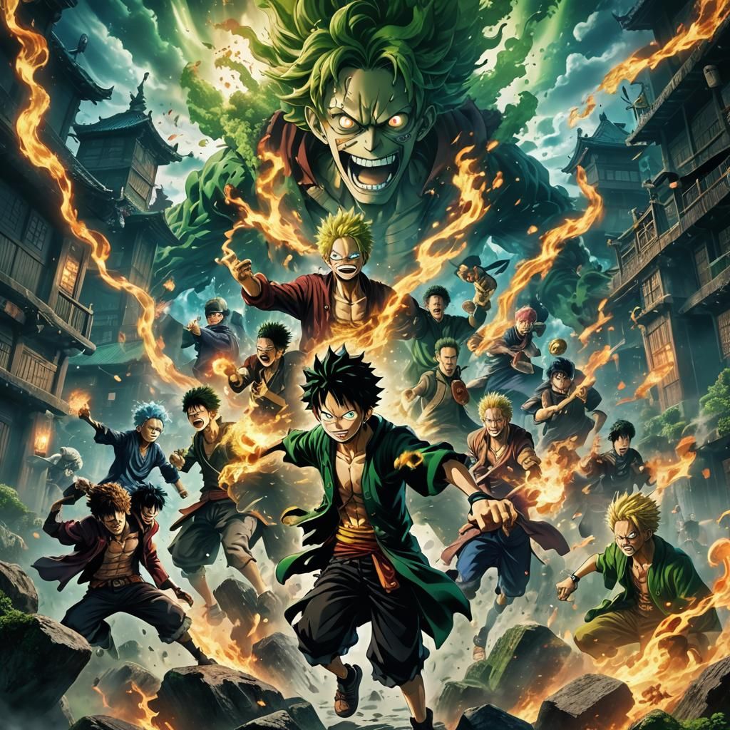 Gojo and Luffy Clash in Mystical Realm