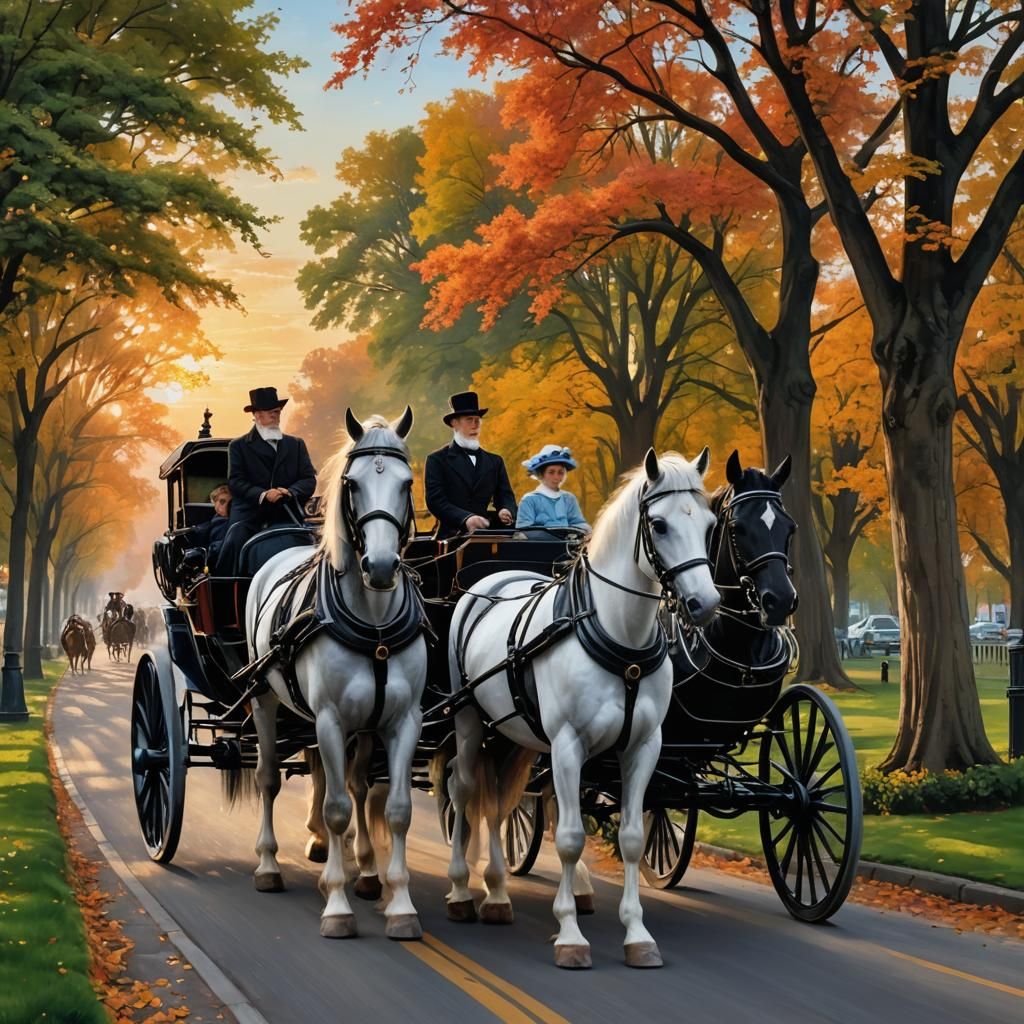 Victorian Couple's Sunset Road Trip