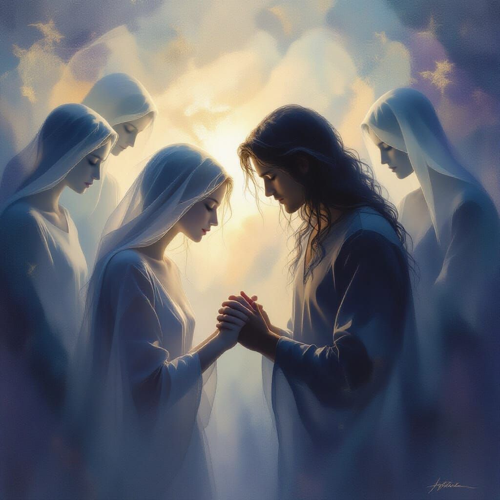 Ethereal Souls Reunite in Luminous Afterlife