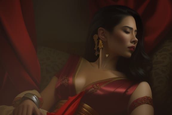 Princess Azula in Red Bathrobe Concept Art