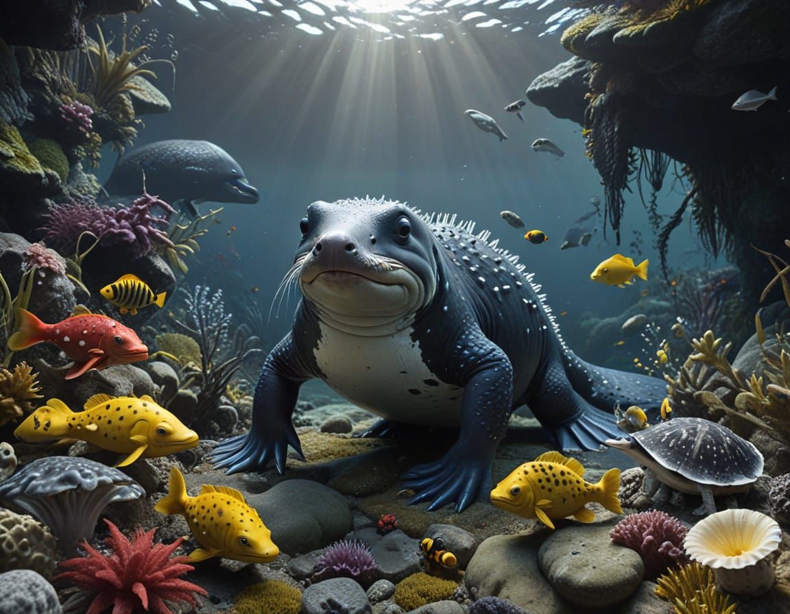 Fantastical Creature Hybrid in Deep Fantasy Art