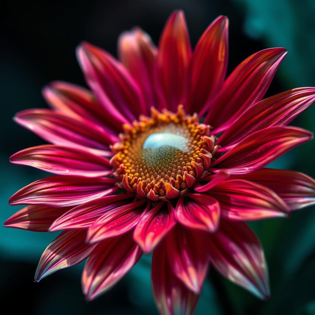 Vibrant Enamel Sunflower in Hyperrealistic Style