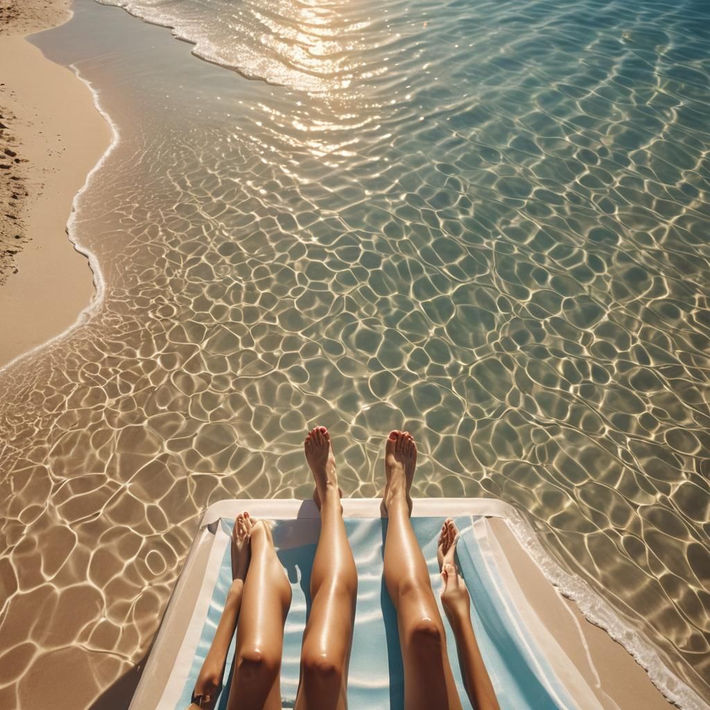 Luxury Seaside Relaxation in Hyper-Realistic Digital Art