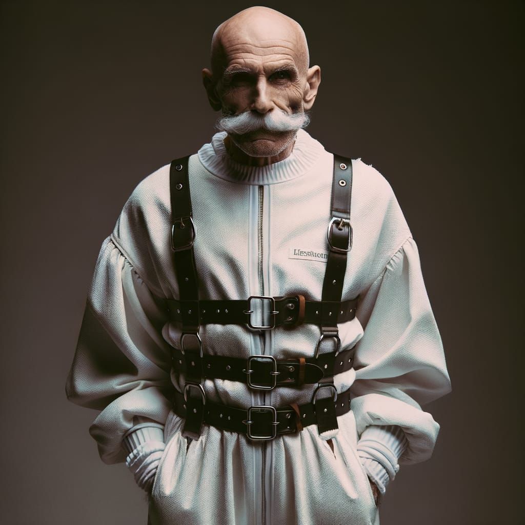 Decrepit Old Man in Dark Fantasy Vignette Style