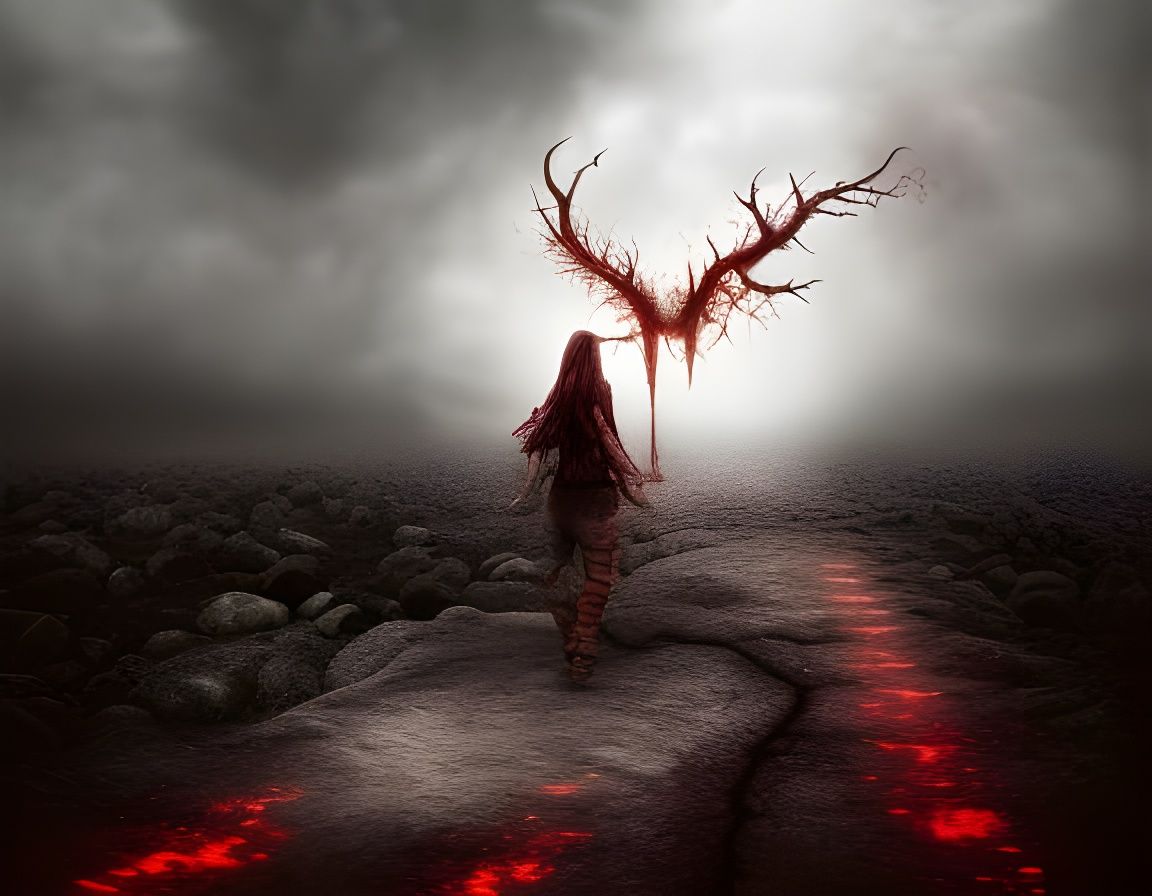 Hell Road Paved with Souls: Digital Horror Art