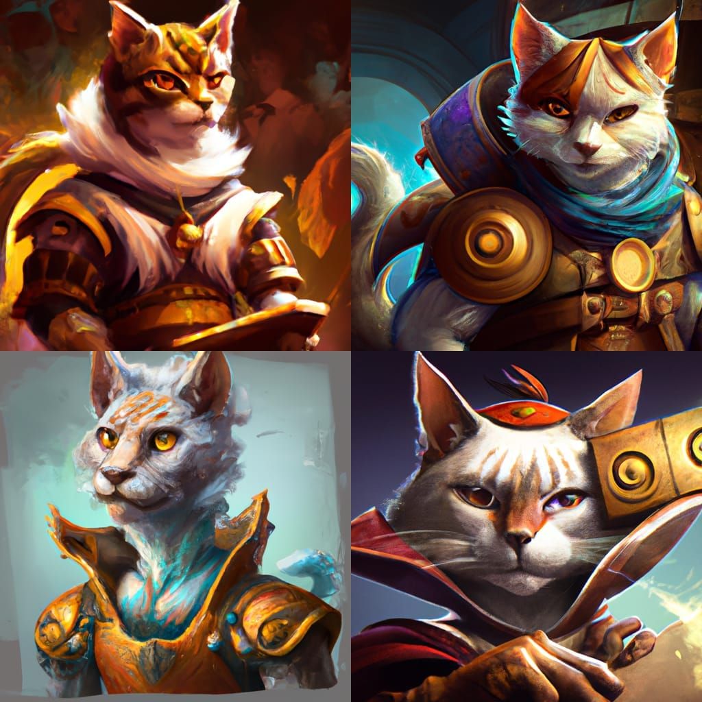 Blaze the Cat: Retro D&D Acrylic Sketch