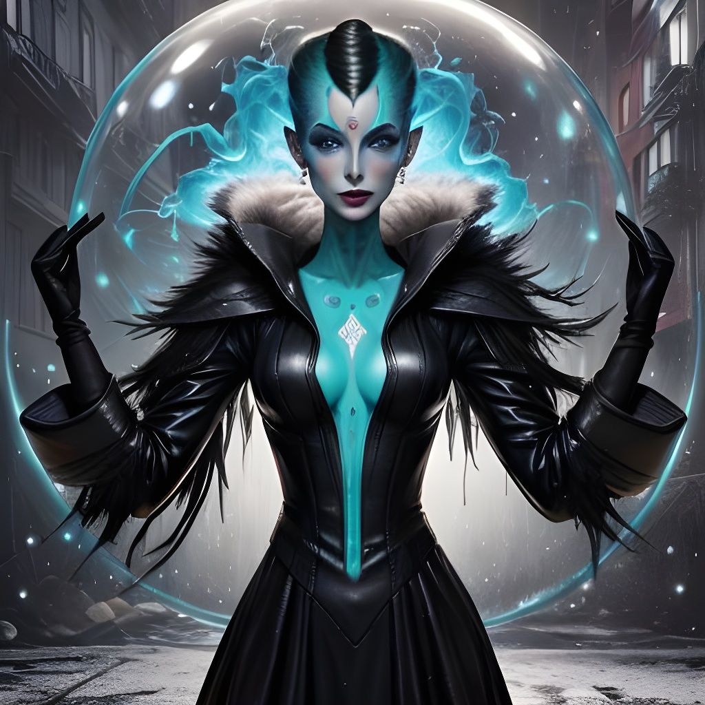 Biohazard Fey Alien in Surreal Starscape