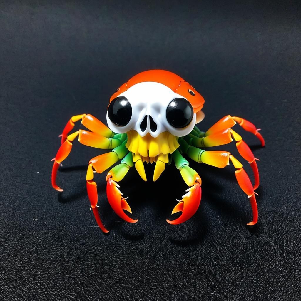 Cangrejo calavera de colores