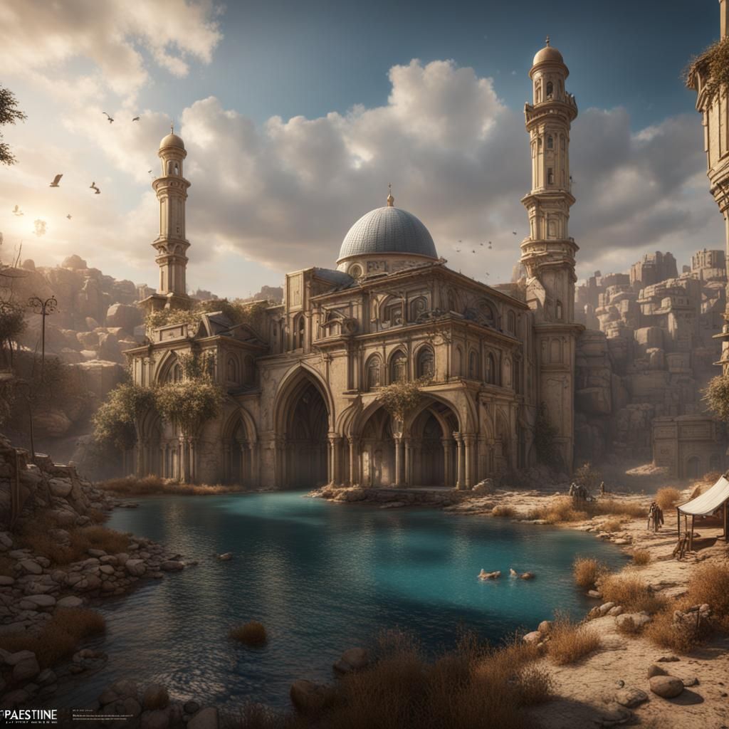 Fantastical Palestine Concept Art in Deep Color