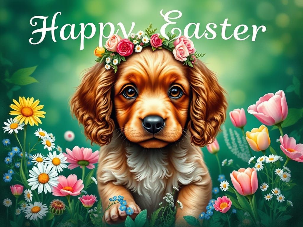 Happy Easter Spaniel