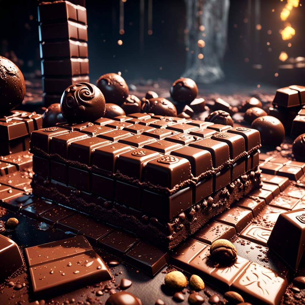 Cinematic 3D Chocolate Masterpiece