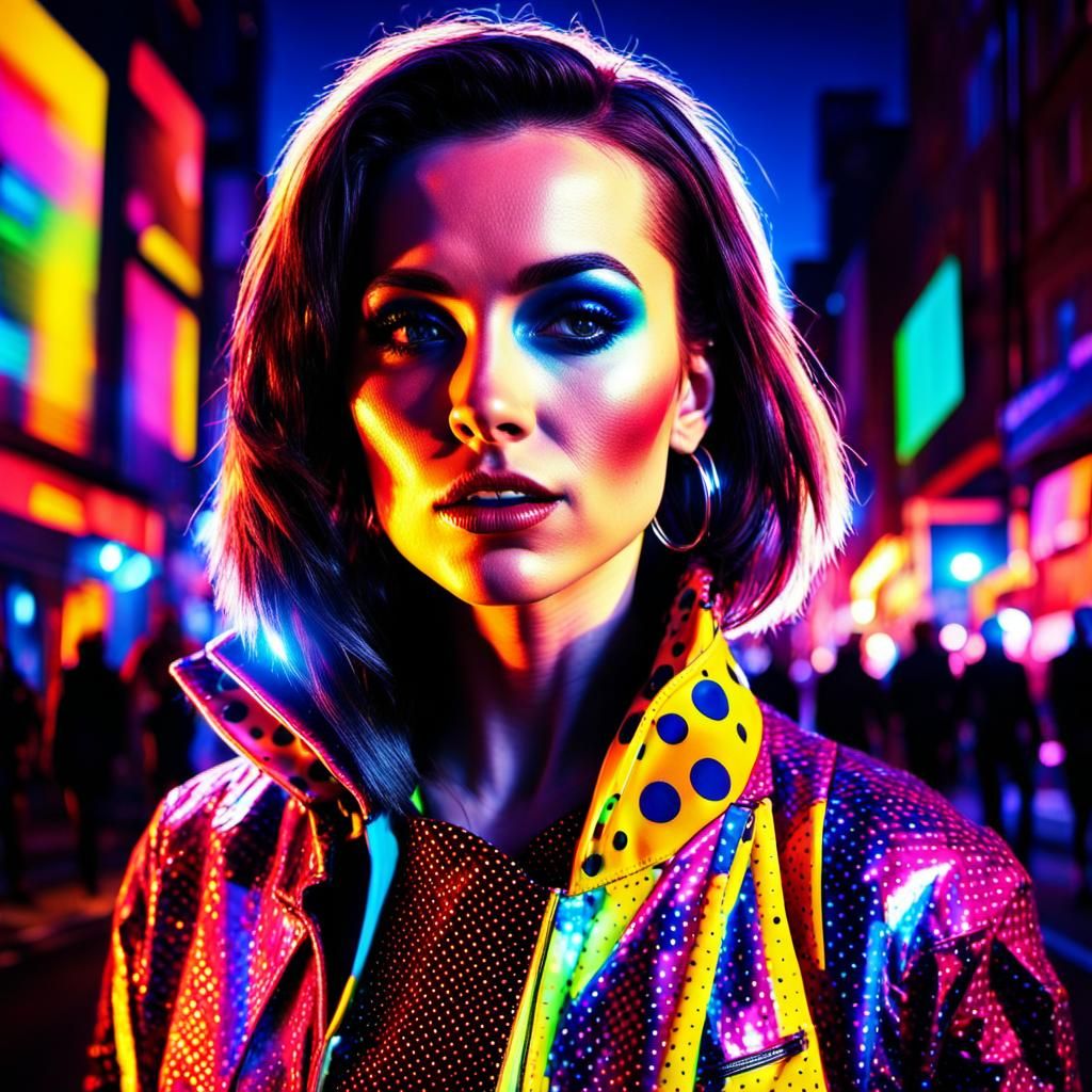 Pop Art Portrait of a Pop Star in City