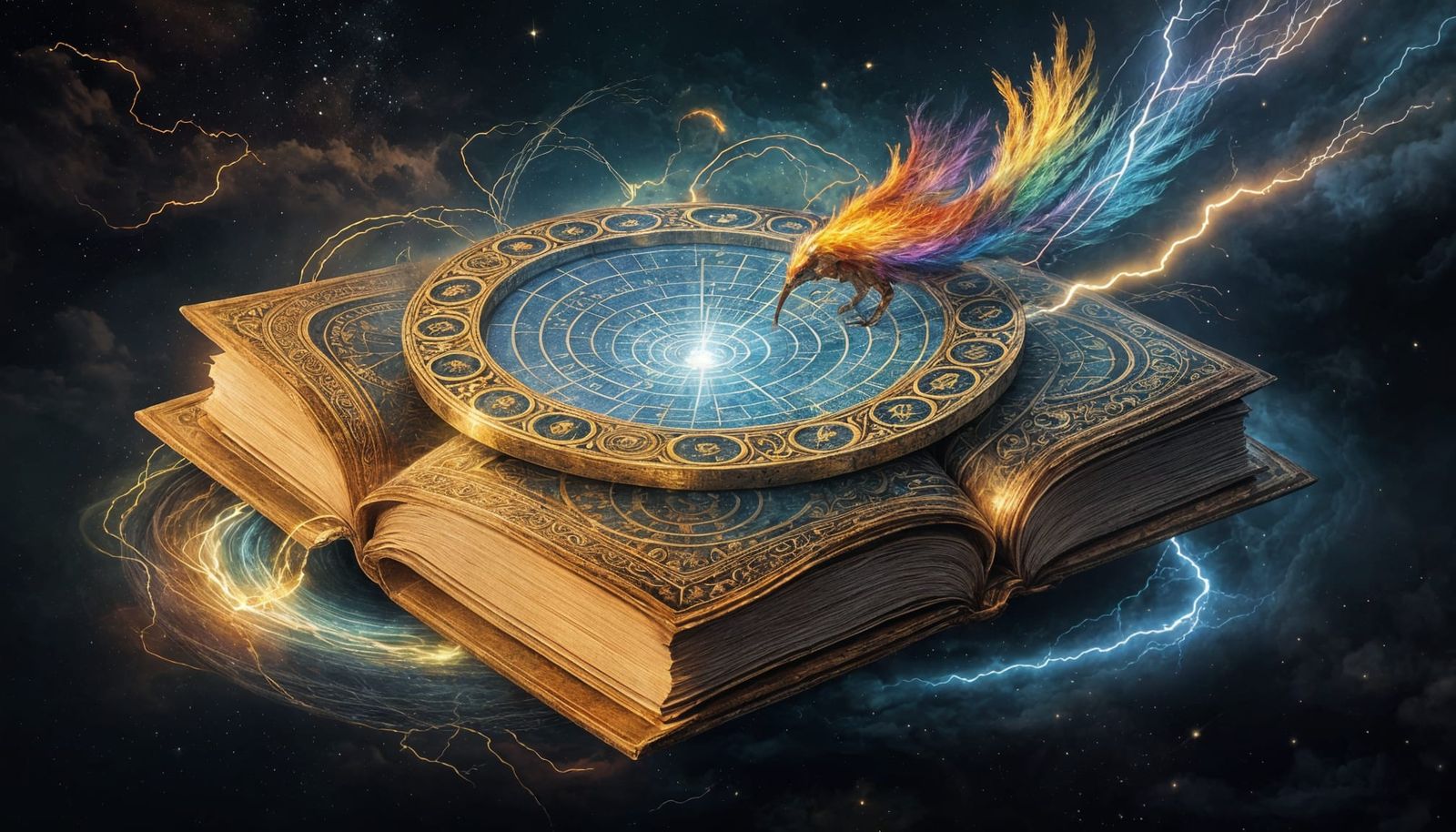 Aerial View of Ancient Book Time Portal