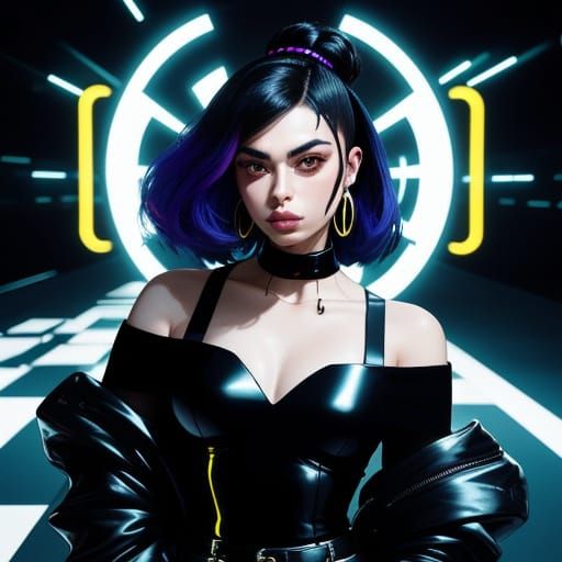 Charli XCX in Edgy High-Fashion Attire