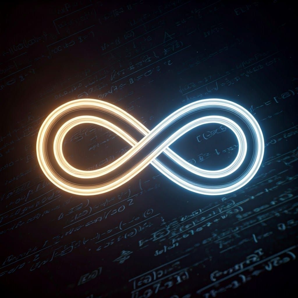 Infinity Sign in Cyberpunk Aesthetic