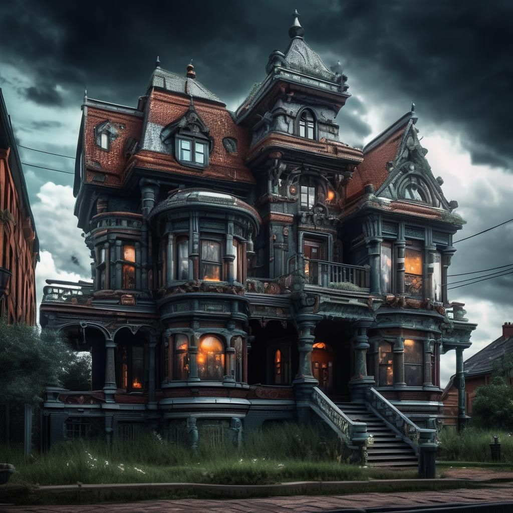 Hyperrealistic Biopunk House in Cinematic Style