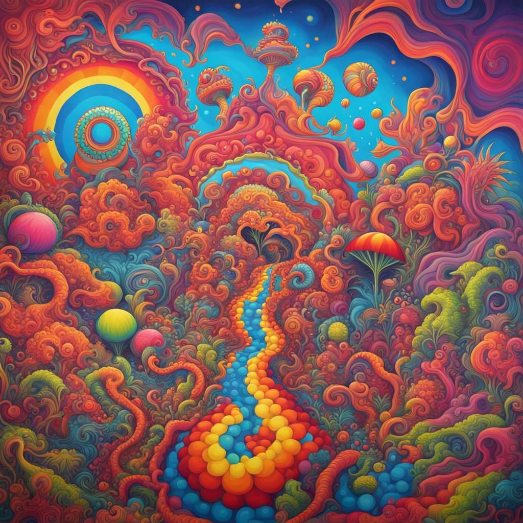 Psychedelic Wall Art in Vibrant Colors