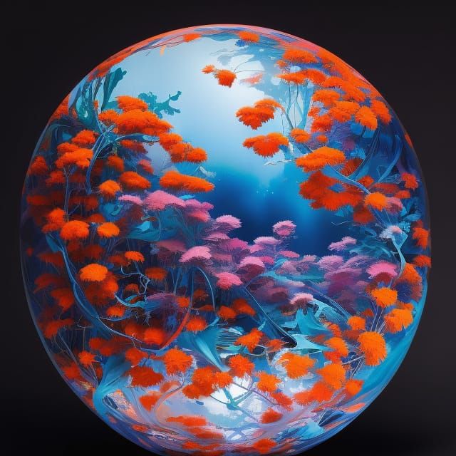 Borderlands Snowglobe in Anime Digital Illustration Style