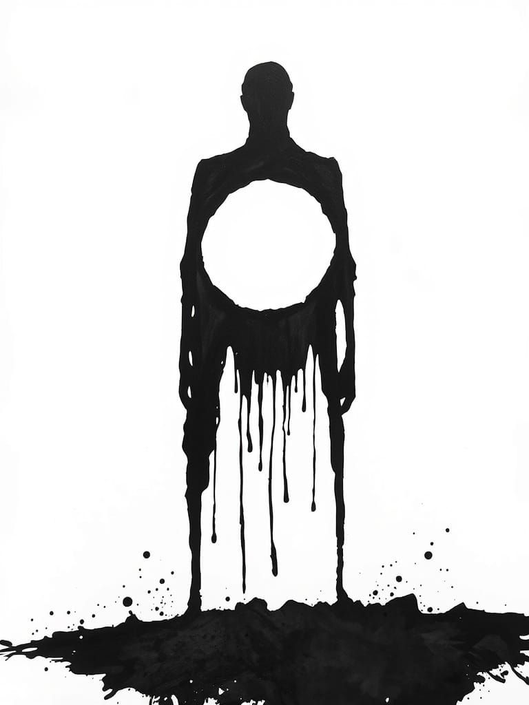 A Minimalist Figure in Ink