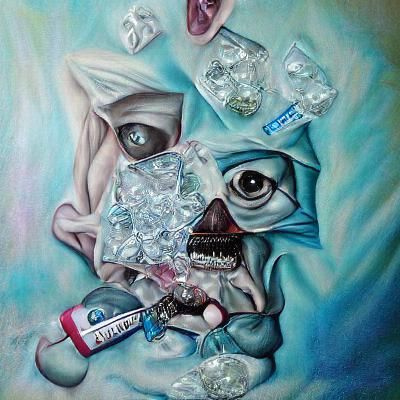 Crystal Meth Addiction: Graphic Oil Painting
