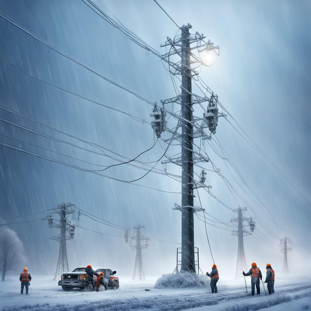 Linemen Brave the Fierce Winter Storm in Hyper-Realistic Dig...