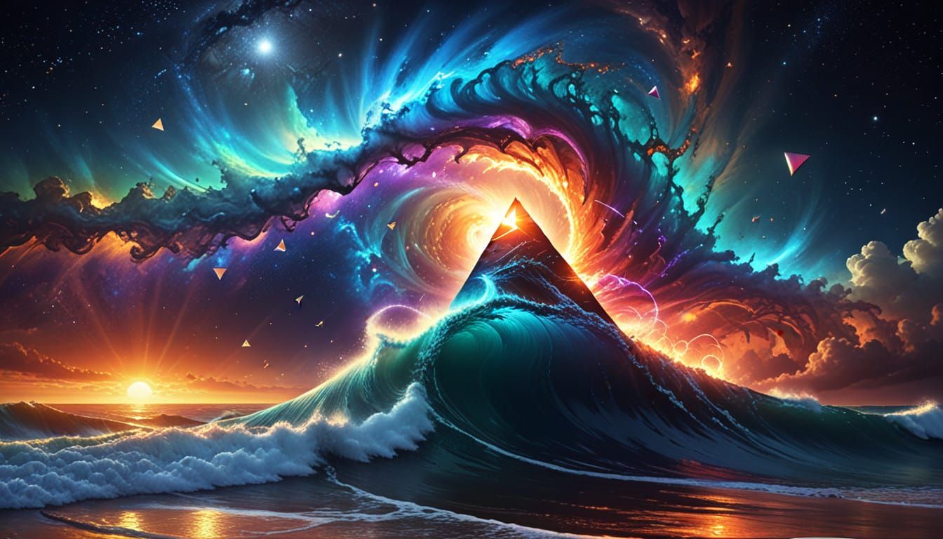 Cosmic Triangle Waves Ride the Galactic Surf
