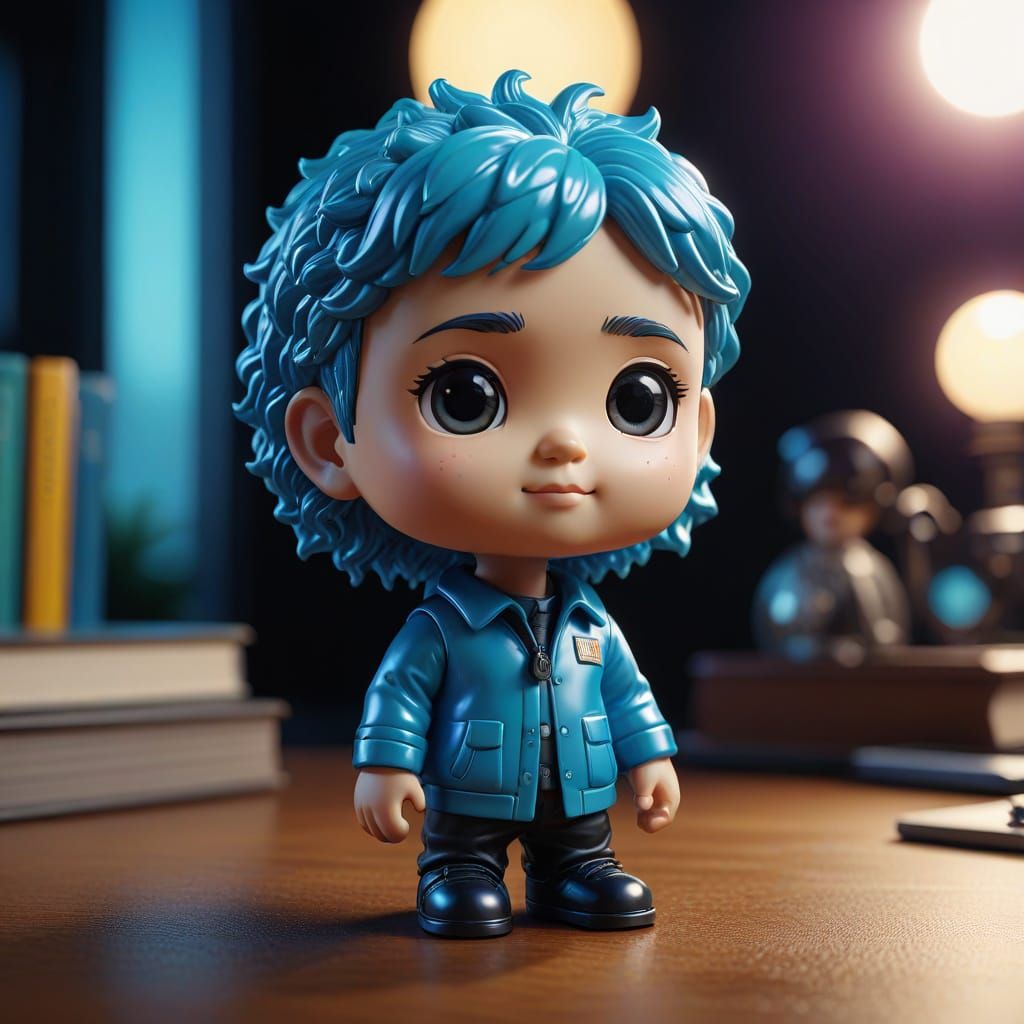 Realistic Rimuru Bobble Head in 8K Digital Art
