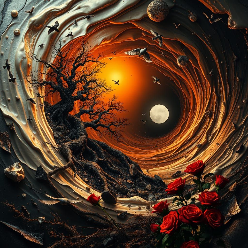 Molten Pearl Vortex Reveals Fragmented World