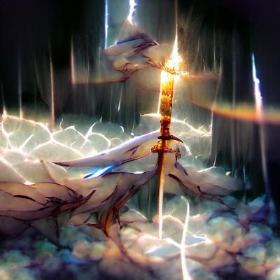 Sword of Light Surrounded by Lightning