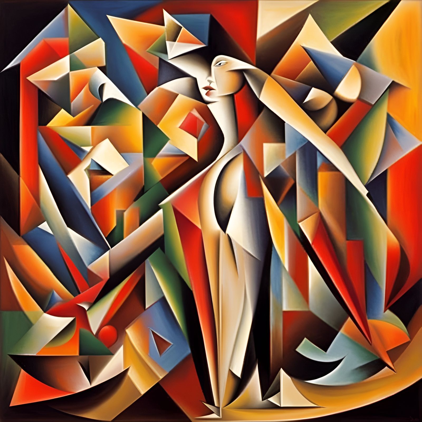 Abstract Cubism of a Psychopathic Disorder