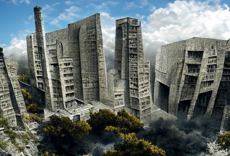 Dystopian Brutalist Architecture in Unreal Engine
