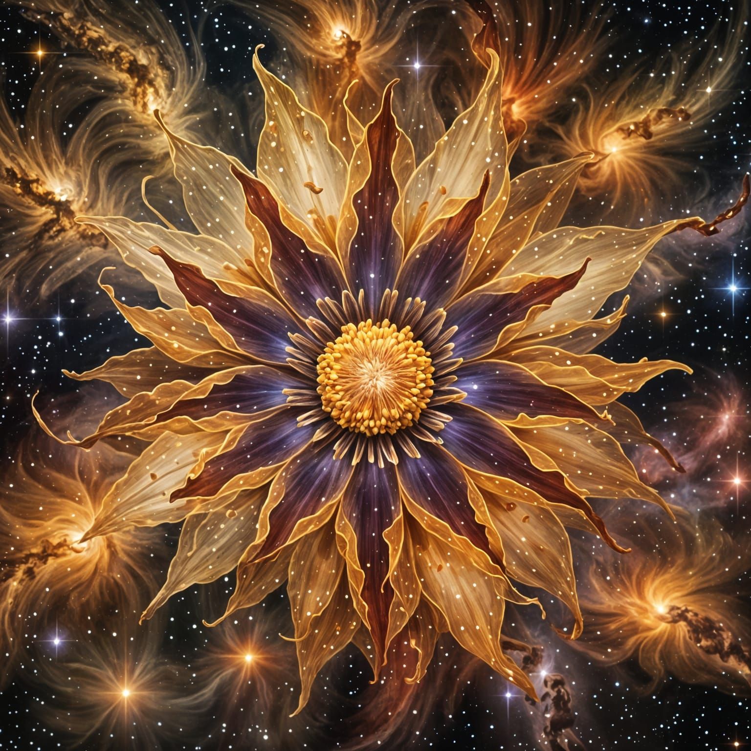 Celestial Galaxy Flower in Bloom