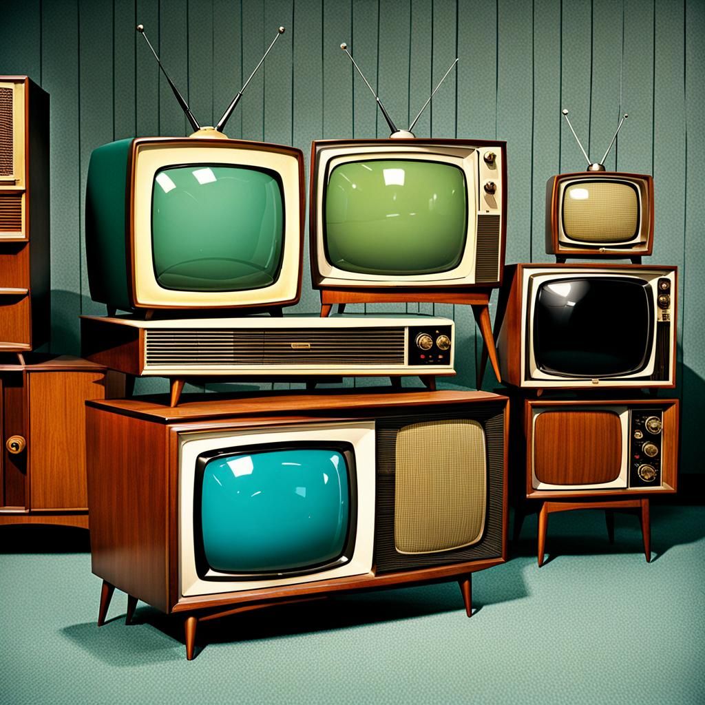 Retro Mid-Century Television Set Design