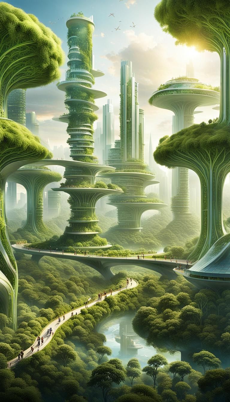 Utopian City: Nature and Technology in Harmony