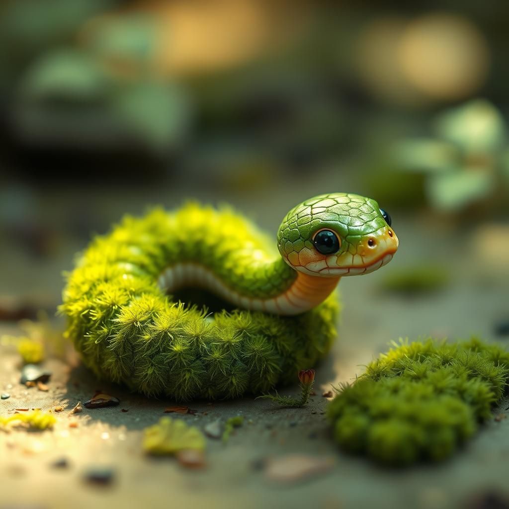 Moss Scaled Snake: Adorable Botanical Creature