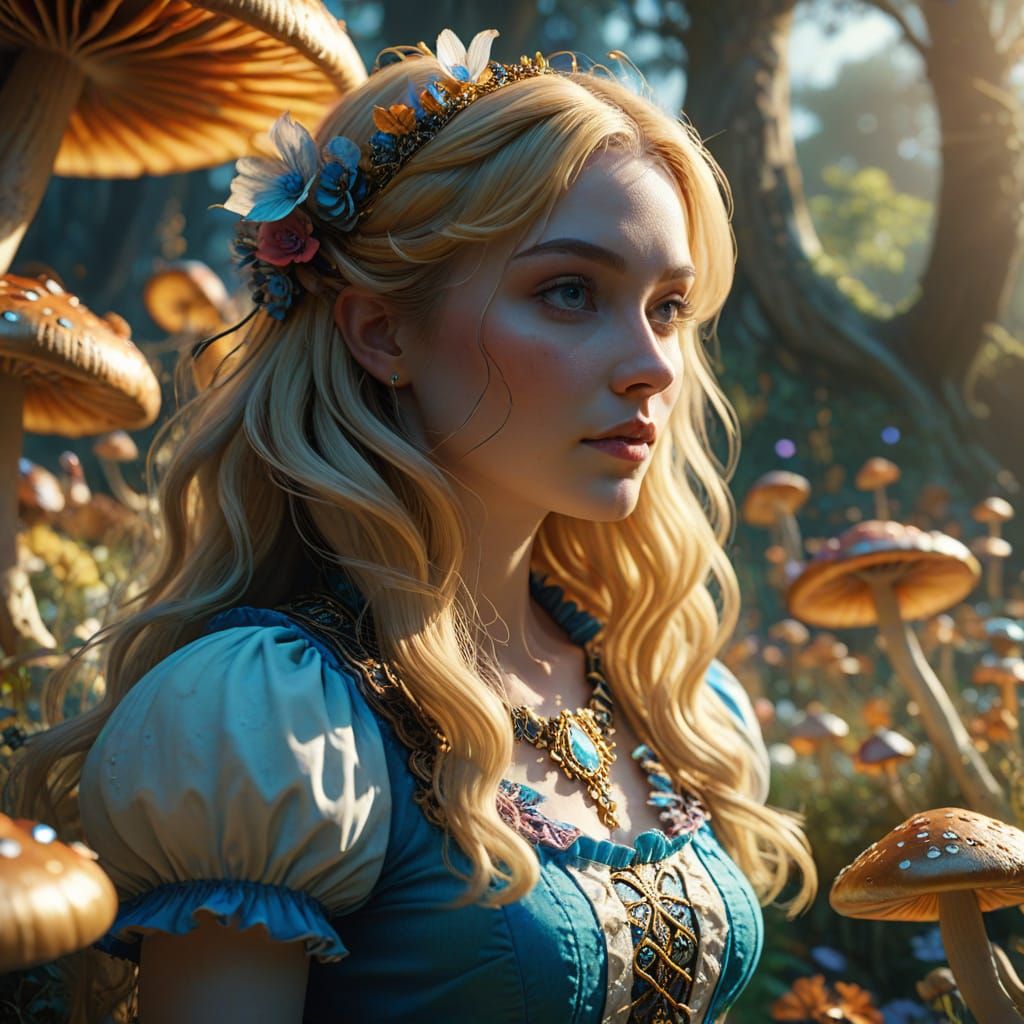 Alice in Wonderland Fantasy Art in Unreal Engine