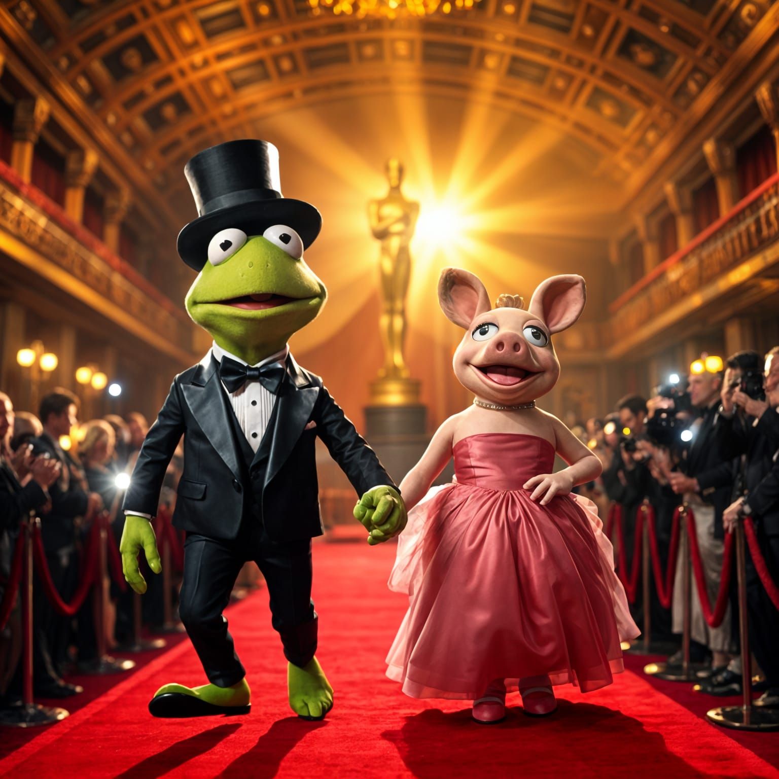 Hollywood Glamour: Kermit and Peggy Red Carpet Steal