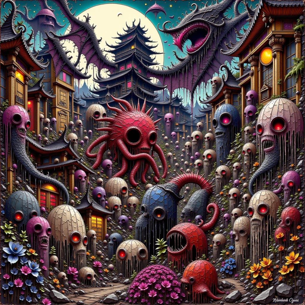 Audrey II & Lo Pan Hybrid in Neon Chinatown