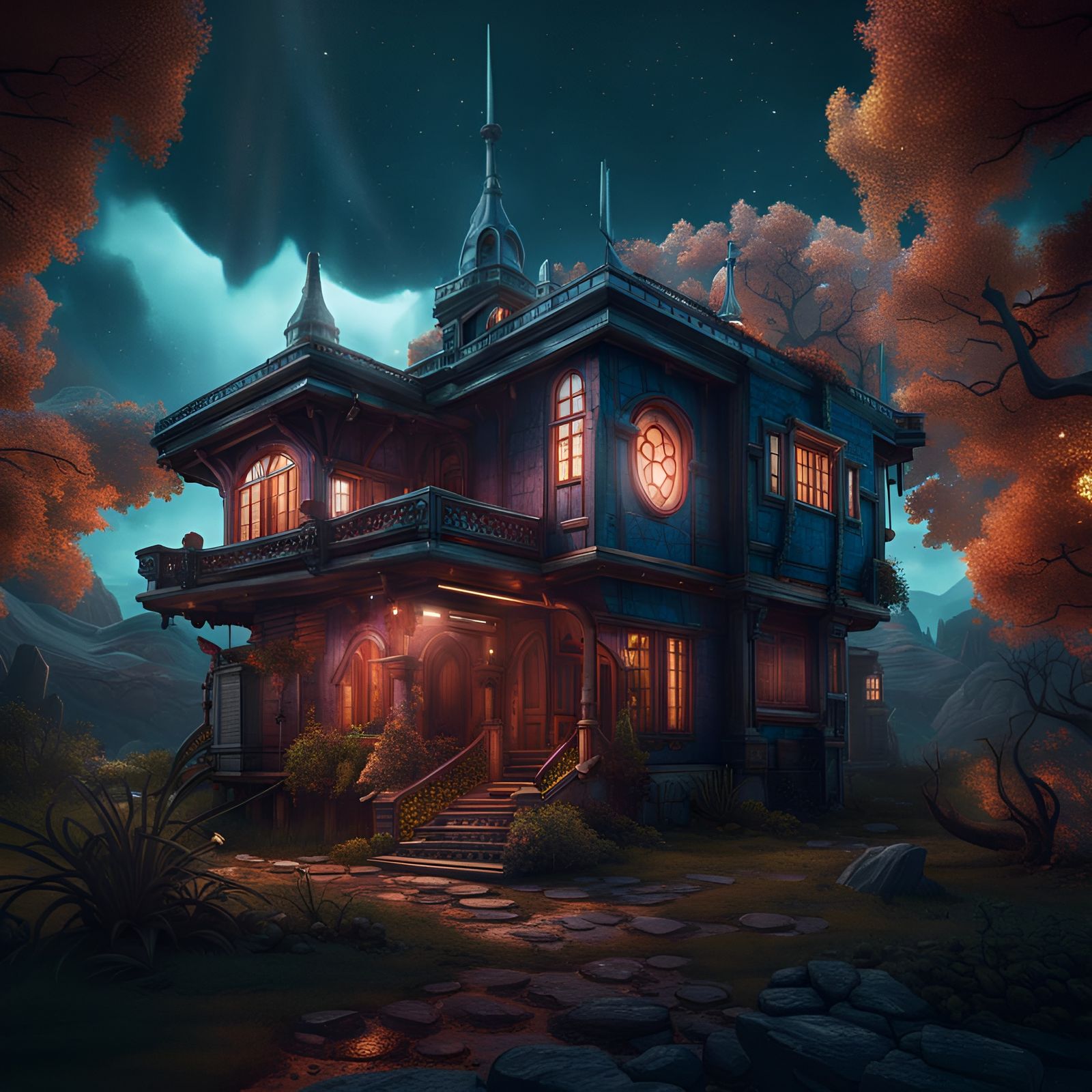 Futuristic House Concept Art in Unreal Engine 5