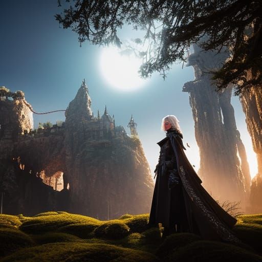 Bowie-esque Goblin King Portrait in Castle