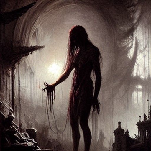 Horrific Scene in Dark Fantasy Style