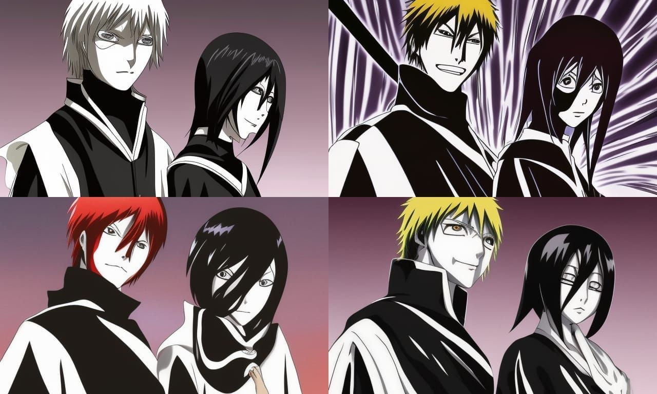 Ichigo and Rukia: a Bleach Anime Scene