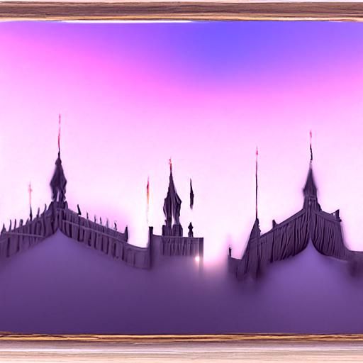 Fantasy Presidential Palace with Volumetric Lighting