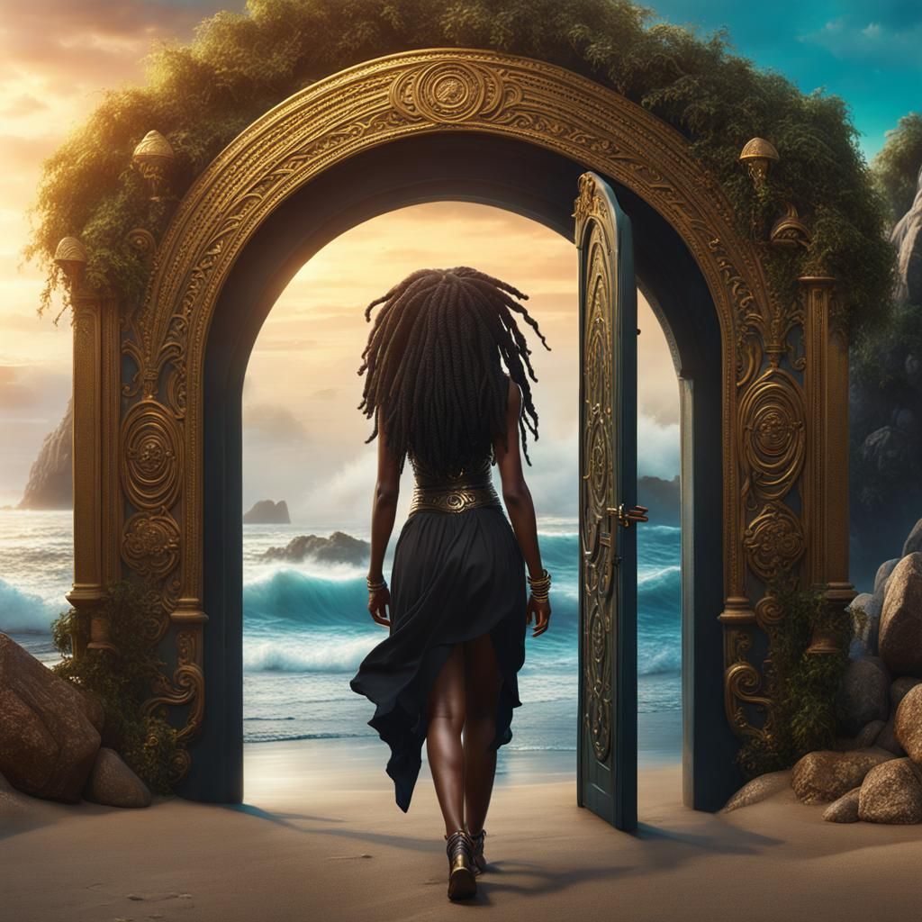 Magical Seashore Discovery: Woman Finds Faerie Door