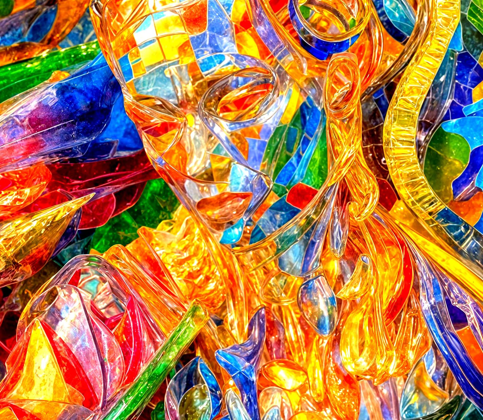 Translucent Glass Objects with Enamel Features