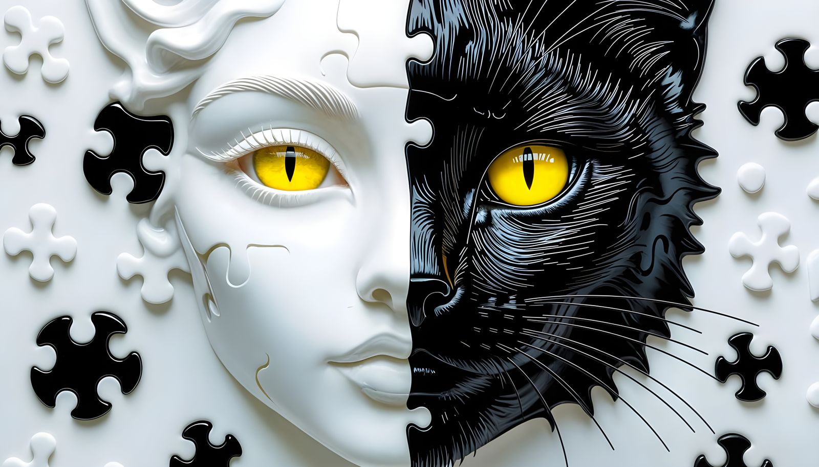 Melting Faces in Ernst Haeckel Style