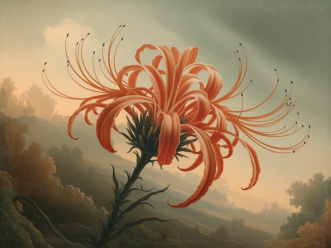 Romantic Orange Blossom in Dreamy Landscape